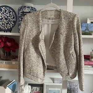 Joie Cream Textured Blazer